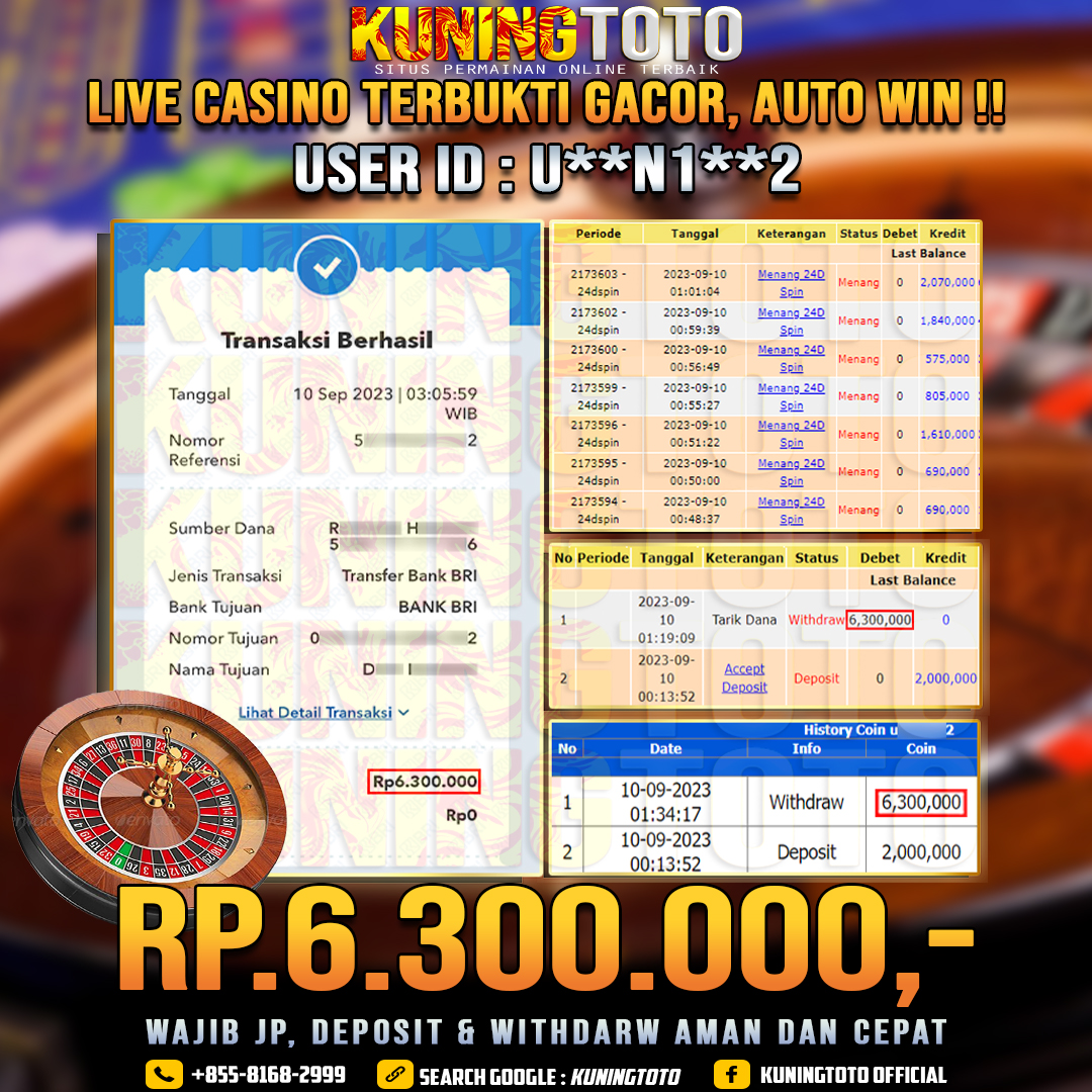 Bukti JP Live Casino