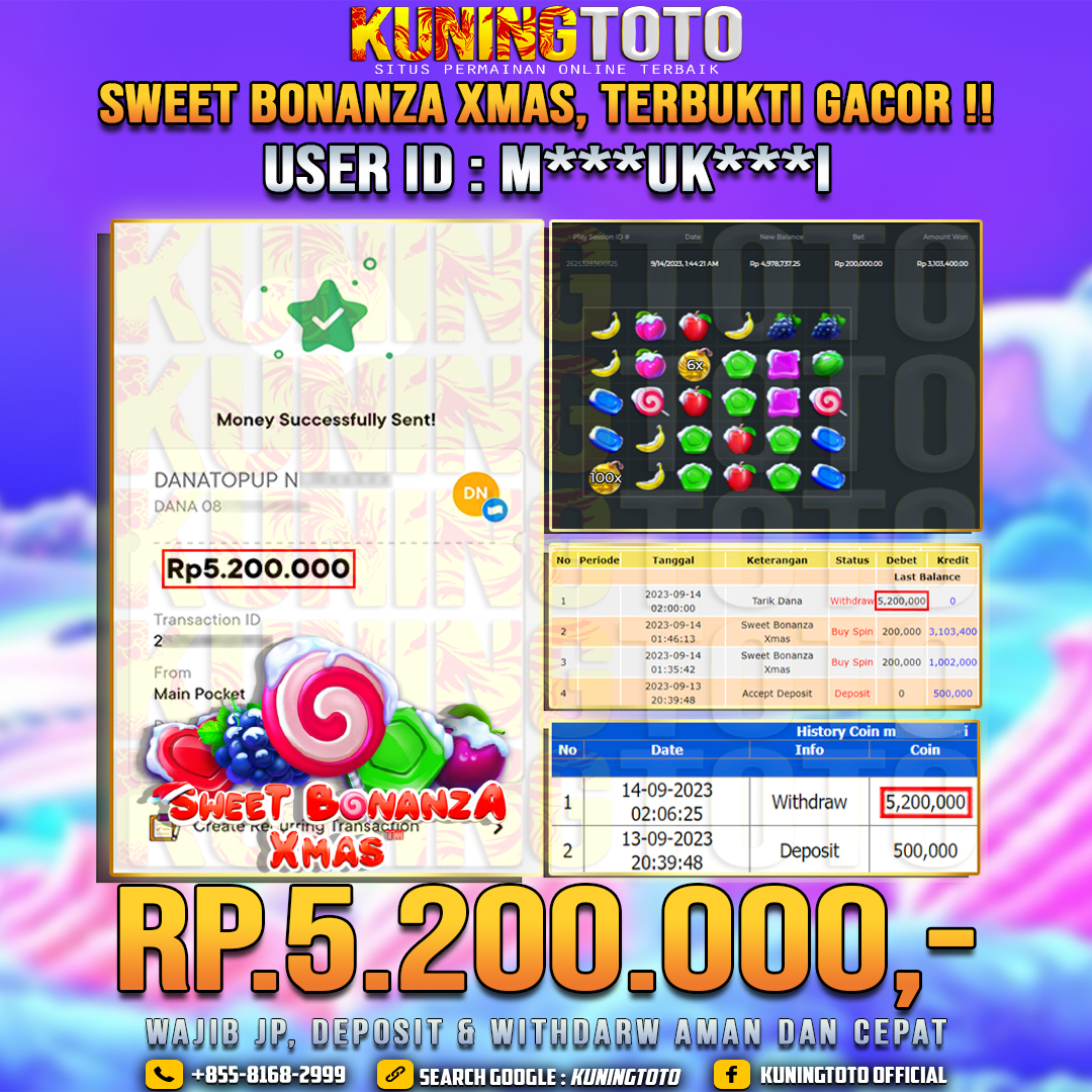 Bukti JP Slot Member KUNING TOTO 14 September 2023 Bonanza