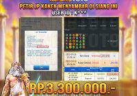 Bukti JP Slot Member KUNING TOTO 16 Oktober 2023 Gates Of Olympus