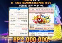 Bukti JP Togel Member KUNING TOTO 18 Oktober 2023 3D 2D Jp