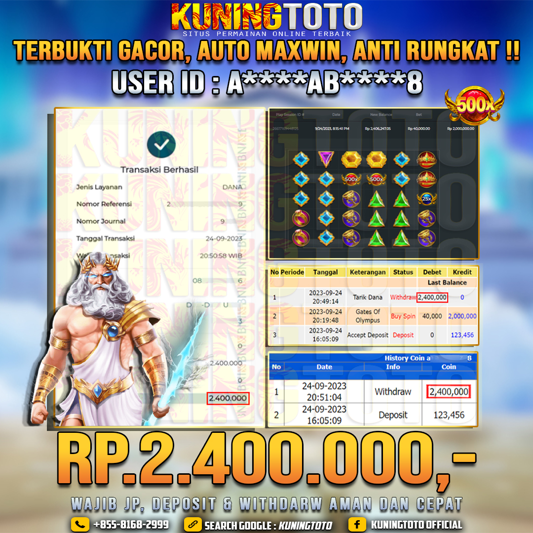 Bukti JP Slot Member KUNING TOTO 24 September 2023 Hujan Perkalian 500