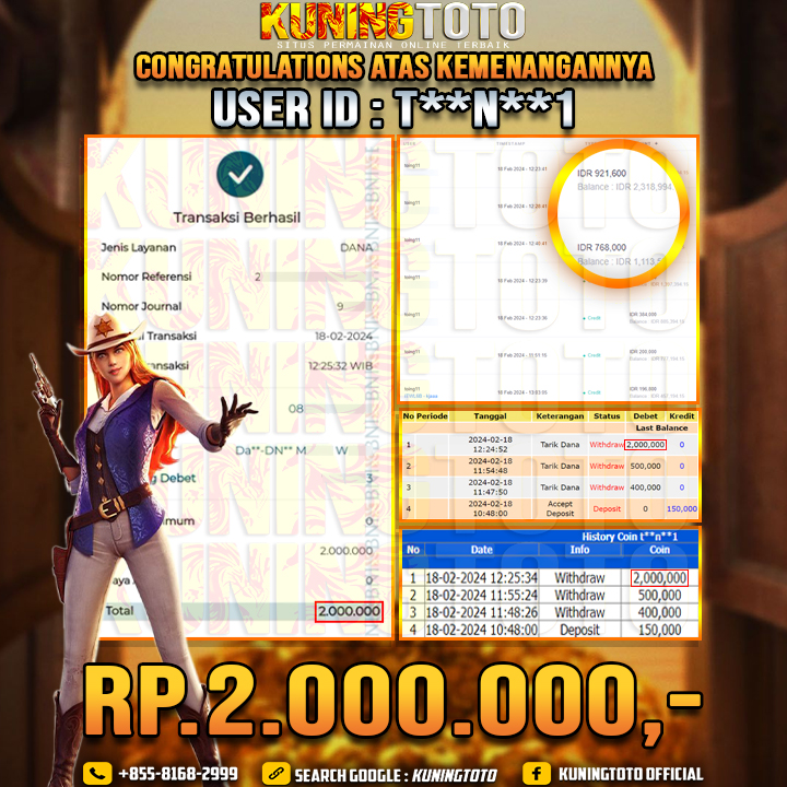 Bukti JP Slot Kuning toto 18 Febuari 2024 Wild Bounty Showdown