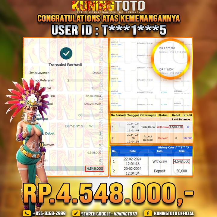 Bukti JP Slot Kuning toto 22 Febuari 2024 Treasure of Aztec