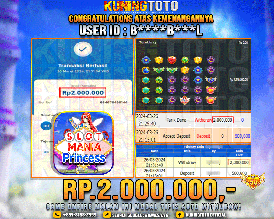 Bukti JP Slot Kuning toto 26 Maret 2024 Starlight Princess