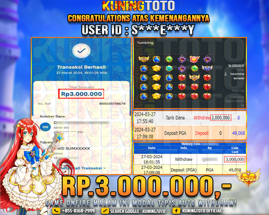 Bukti JP Slot Kuning toto 27 Maret 2024 Starlight Princess