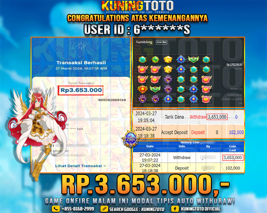 Bukti JP Slot Kuning toto 27 Maret 2024 Starlight Princess x1000