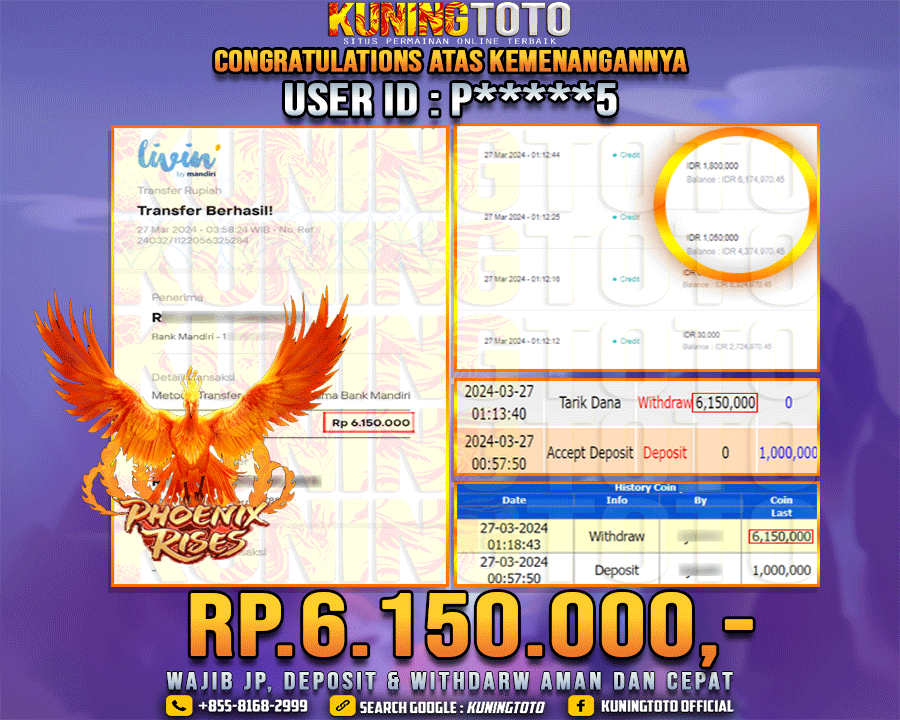 Bukti JP Slot Kuning toto 27 Maret 2024 Phoenix Rises