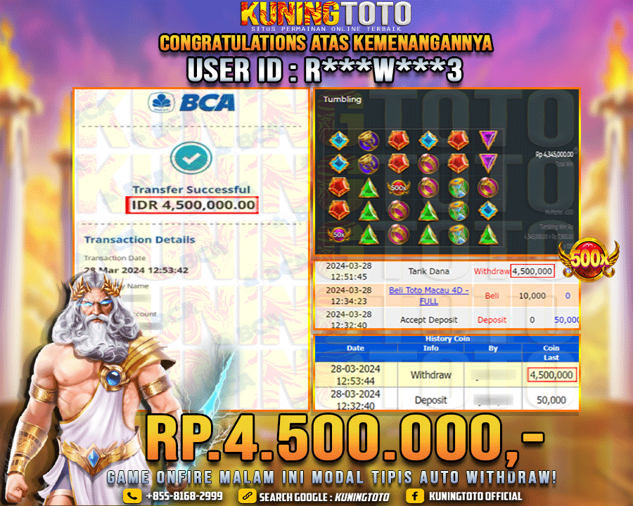 Bukti JP Slot Kuning toto 28 Maret 2024 Gate of Olympus