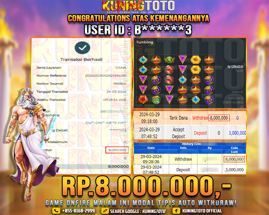 Bukti JP Slot Kuning toto 29 Maret 2024 Gate of Olympus