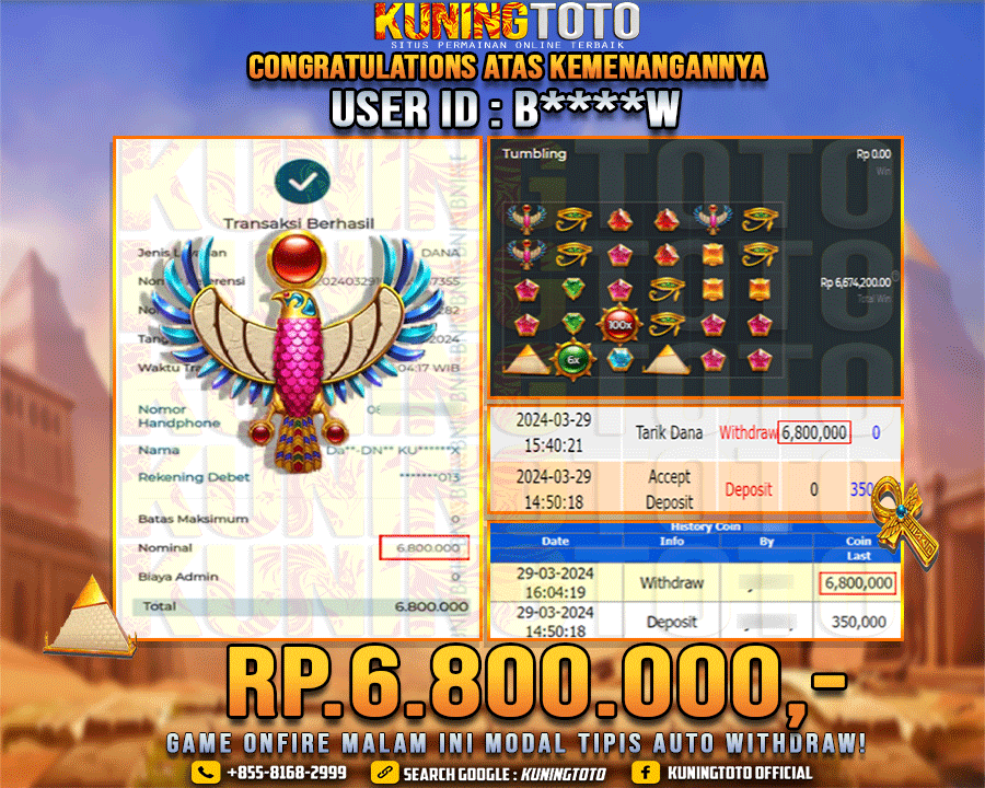 Bukti JP Slot Kuning toto 29 Maret 2024 Pyramid Bonanza