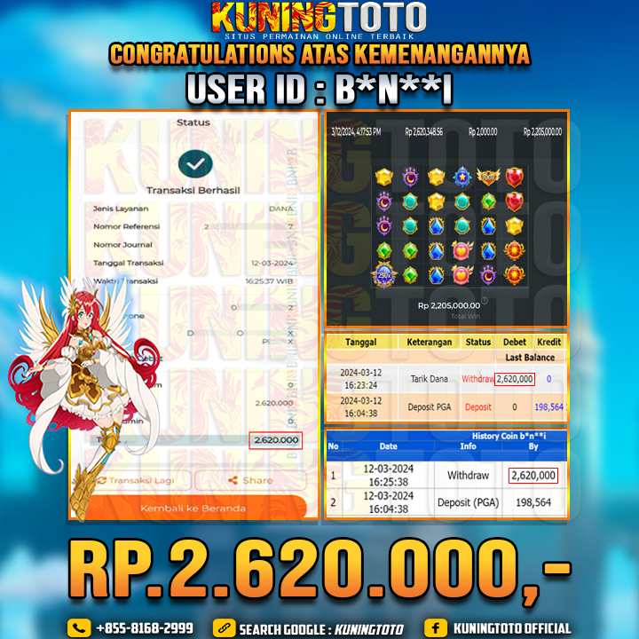 Bukti JP Slot Kuning toto 12 Maret 2024 Starlight Princess x1000