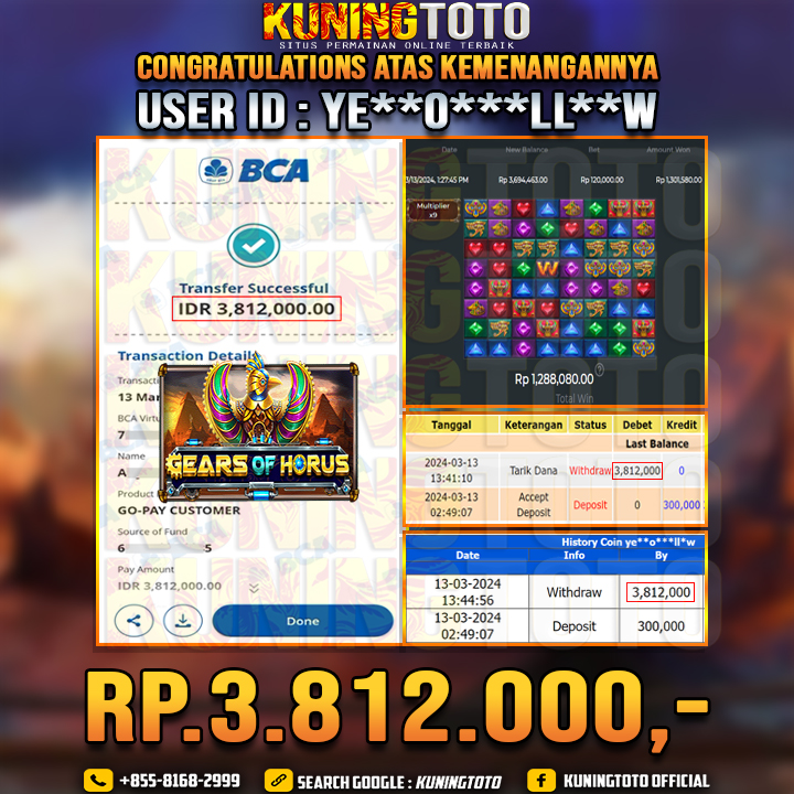 Bukti JP Slot Kuning toto 13 Maret 2024 Gears of Horus