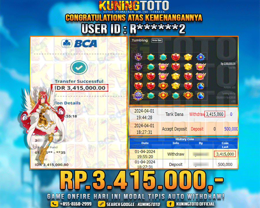 Bukti JP Slot Kuning toto 01 April 2024 Starlight Princess x1000