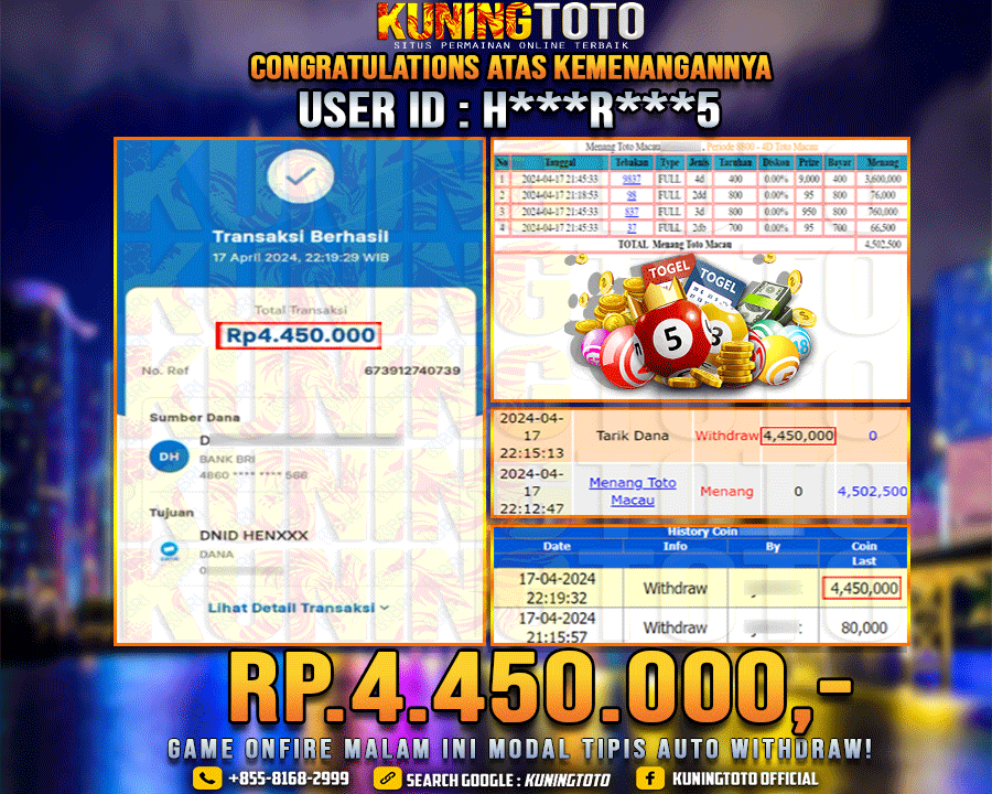 Bukti JP Togel KUNING TOTO 17 April 2024 Totomacay 4D 3D 2D