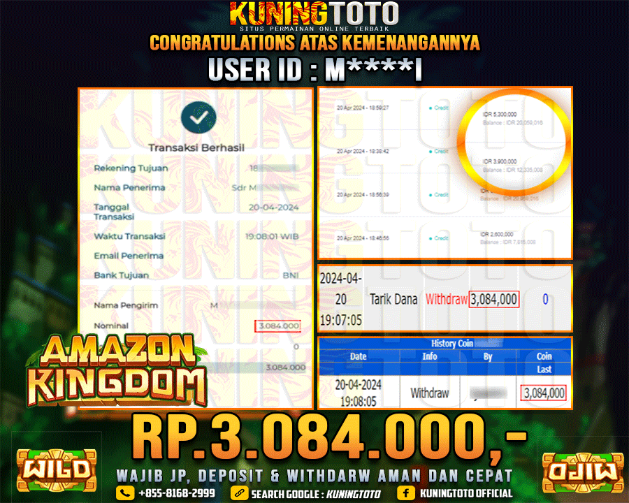 Bukti JP Slot Kuning toto 20 April 2024 Amazon Kingdom