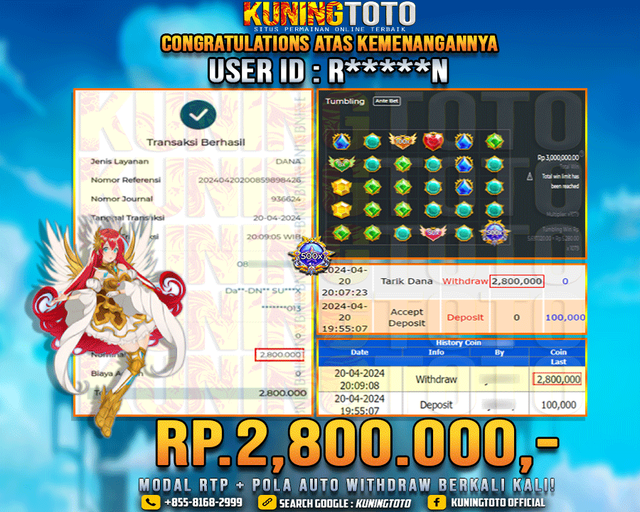 Bukti JP Slot Kuning toto 20 April 2024 Starlight Princess x1000