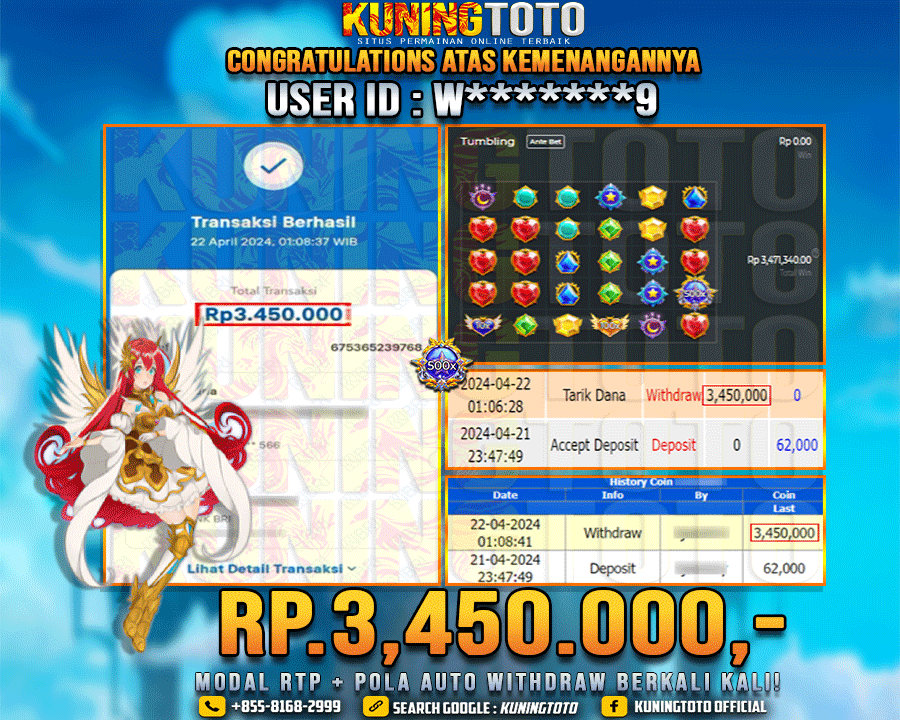 Bukti JP Slot Kuning toto 22 April 2024 Starlight Princess x1000