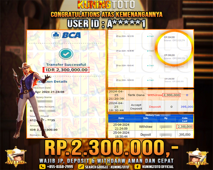 Bukti JP Slot Kuning toto 25 April 2024 Wild Bounty Showdown