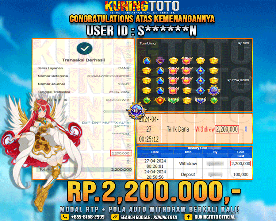 Bukti JP Slot Kuning toto 27 April 2024 Starlight Princess x1000