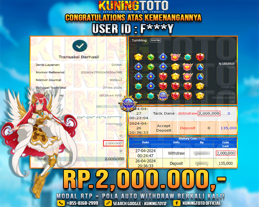 Bukti JP Slot Kuning toto 27 April 2024 Starlight Princess x1000