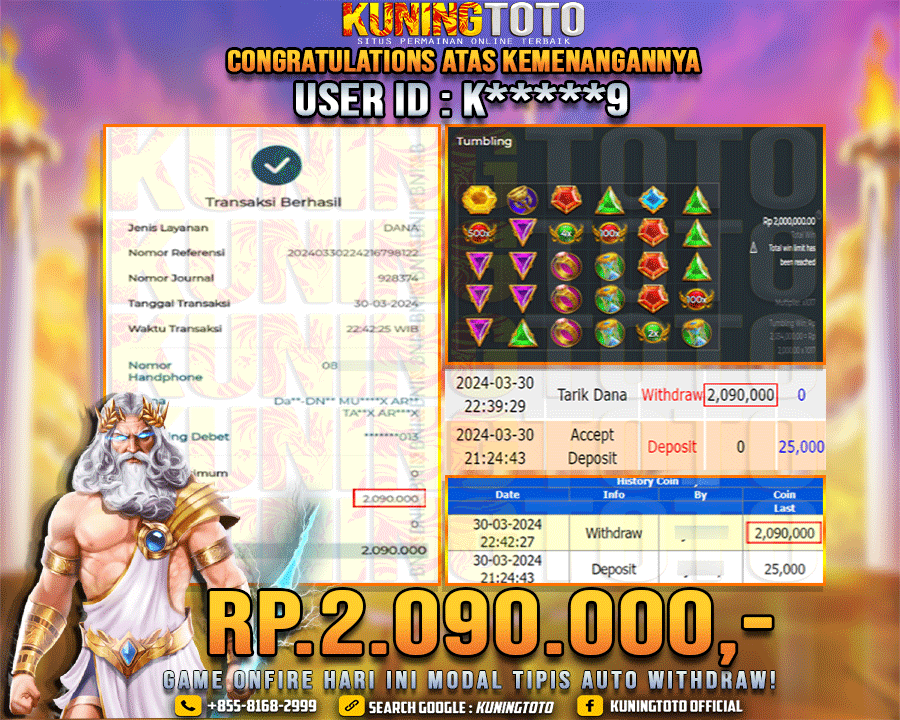 Bukti JP Slot Kuning toto 30 Maret 2024 Gate Of Olympus