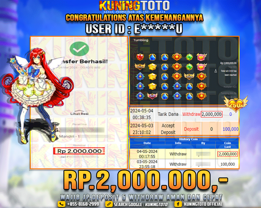 Bukti JP Slot Kuning toto 04 May 2024 Starlight Princess