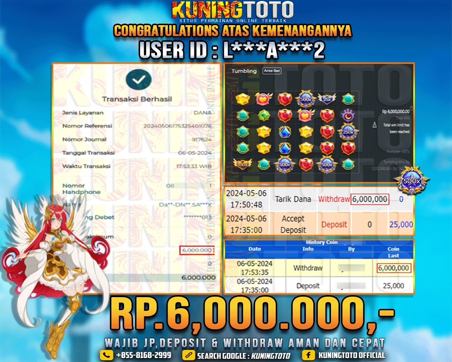 Bukti JP Slot Kuning toto 06 May 2024 Starlight Princess x1000