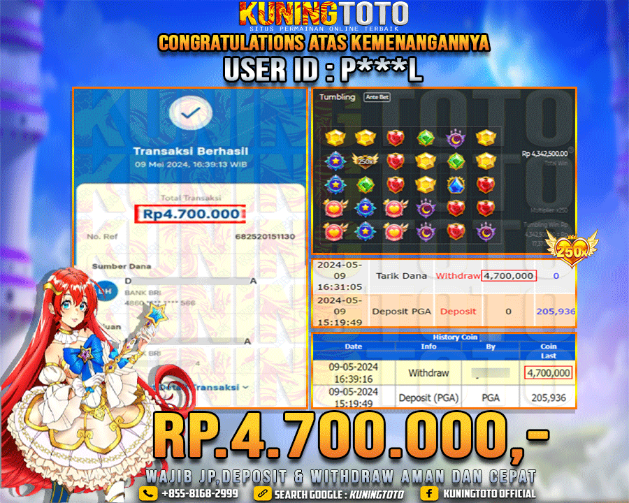 Bukti JP Slot Kuning toto 09 May 2024 Starlight Princess