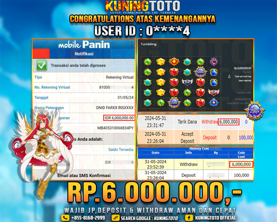 Bukti JP Slot Kuning toto 01 June 2024 Starlight Princess x1000