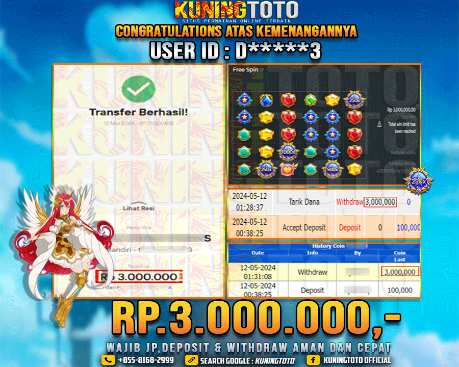 Bukti JP Slot Kuning toto 11 May 2024 Starlight princess x1000