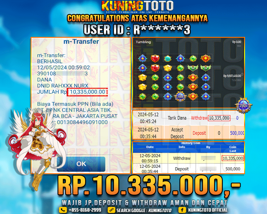 Bukti JP Slot Kuning toto 11 May 2024 Starlight princess x1000