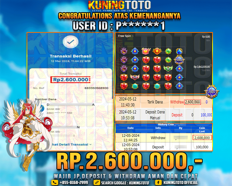 Bukti JP Slot Kuning toto 12 May 2024 Starlight princess x1000