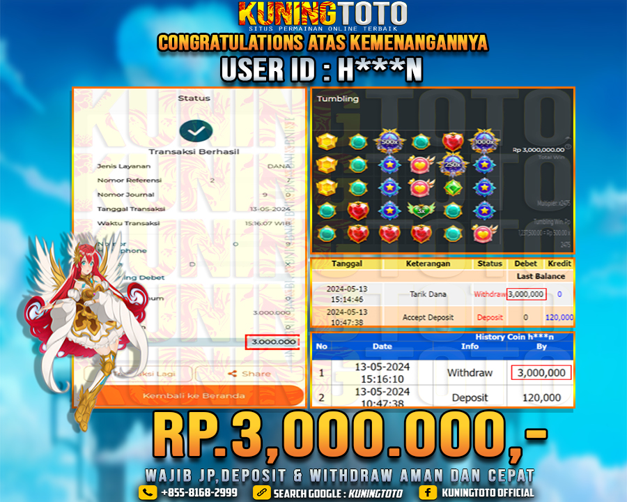 Bukti JP Slot Kuning toto 13 May 2024 Starlight Princess x1000