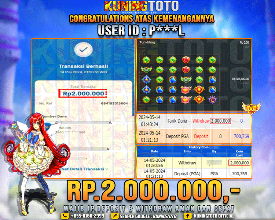 Bukti JP Slot Kuning toto 14 May 2024 Starlight Princess