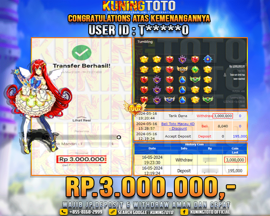 Bukti JP Slot Kuning toto 16 May 2024 Starlight Princess