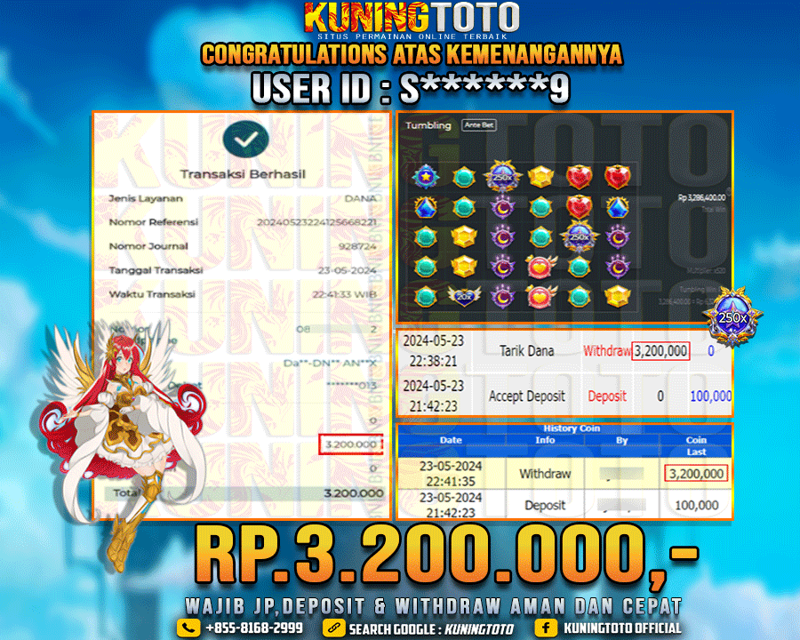 Bukti JP Slot Kuning toto 23 May 2024 Starlight Princess x1000