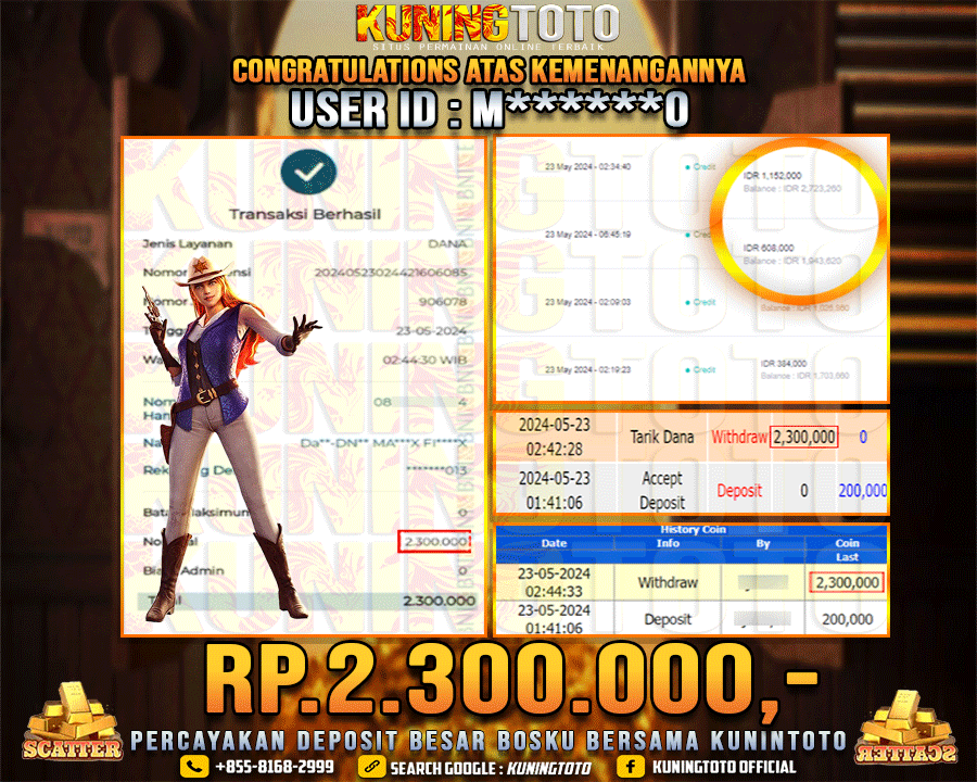 Bukti JP Slot Kuning toto 23 May 2024 Wild Bounty Showdown