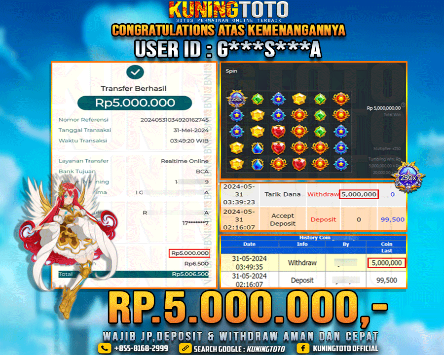 Bukti JP Slot Kuning toto 31 May 2024 Starlight Princess x1000