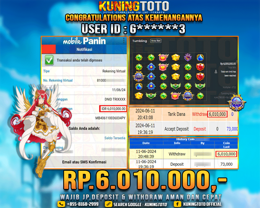 Bukti JP Slot Kuning toto 11 June 2024 Starlight Princess x1000