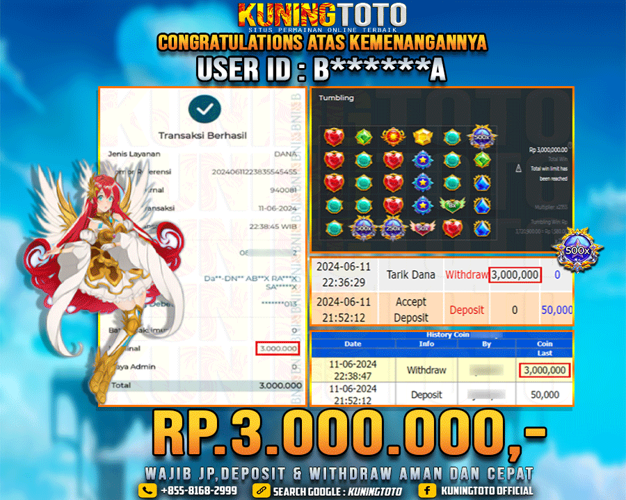 Bukti JP Slot Kuning toto 11 June 2024 Starlight Princess x1000