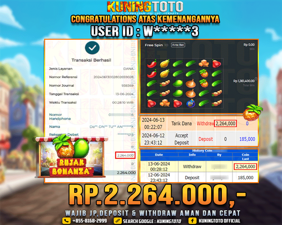 Bukti JP Slot Kuning toto 13 June 2024 Rujak Bonanza