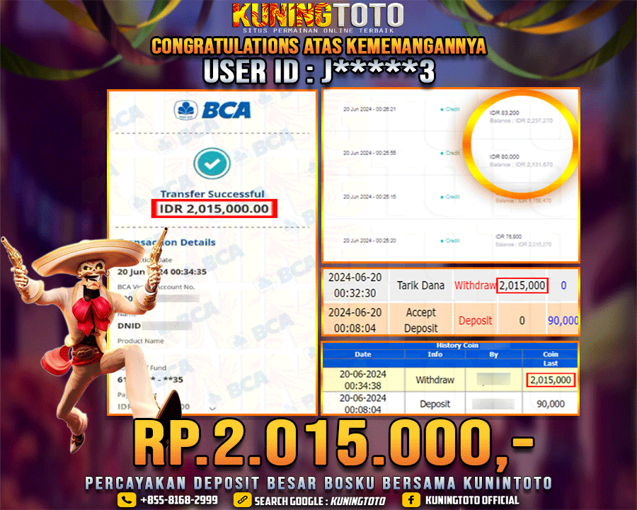 Bukti JP Slot Kuning toto 20 April 2024 Wild Bandito