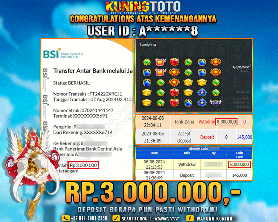 Bukti JP Slot Kuning toto 07 August 2024 Starlight Princess x1000