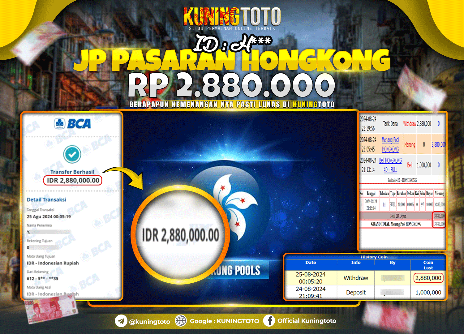 Bukti JP Togel KUNING TOTO 25 August 2024 Togel Pasaran Hongkong