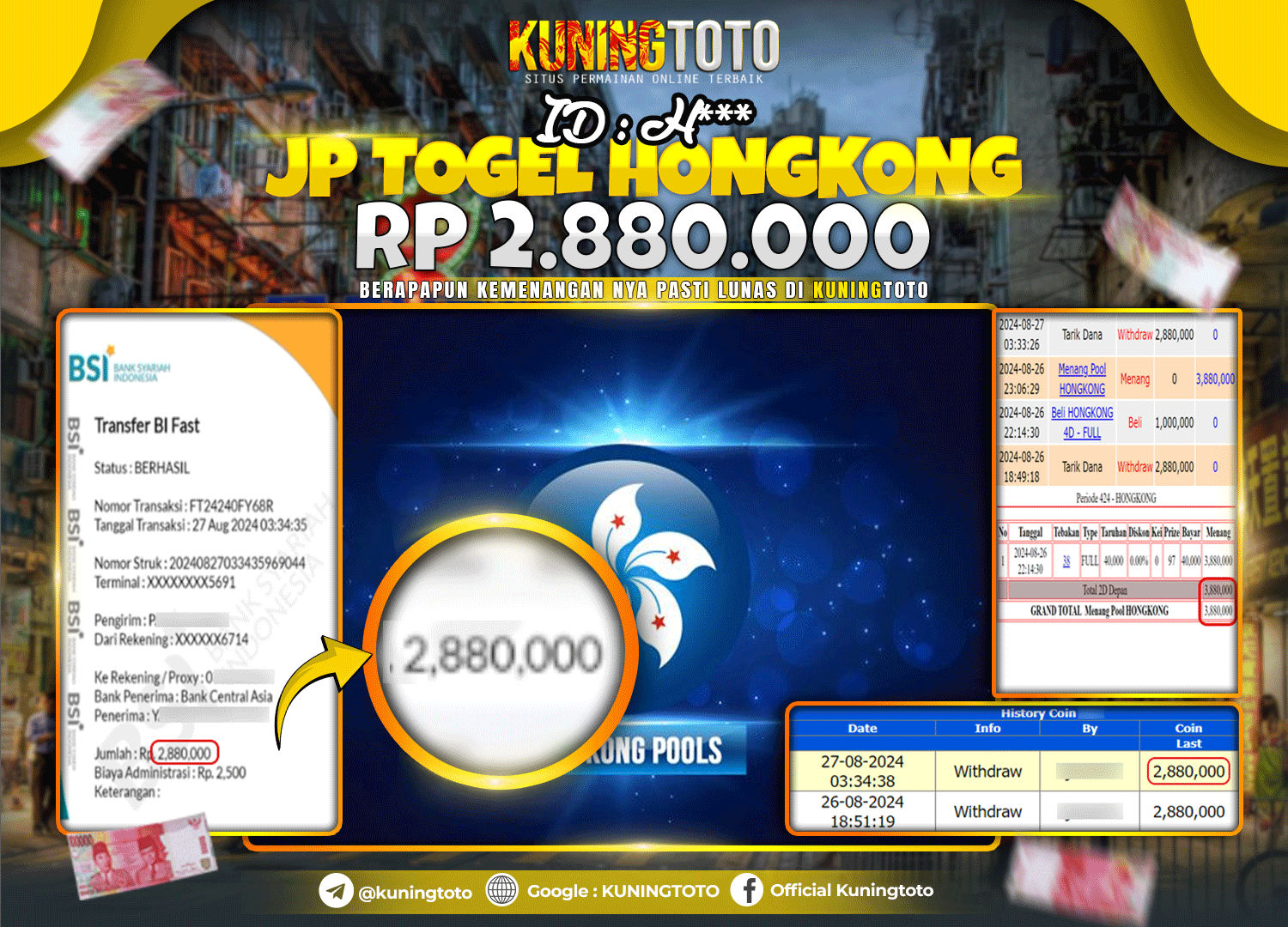 Bukti JP Togel KUNING TOTO 27 August 2024 Togel Pasaran Hongkong