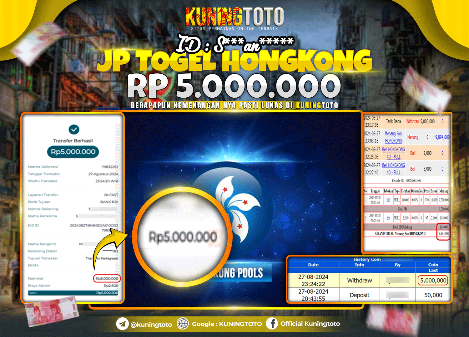 Bukti JP Togel KUNING TOTO 28 August 2024 Togel Pasaran Hongkong