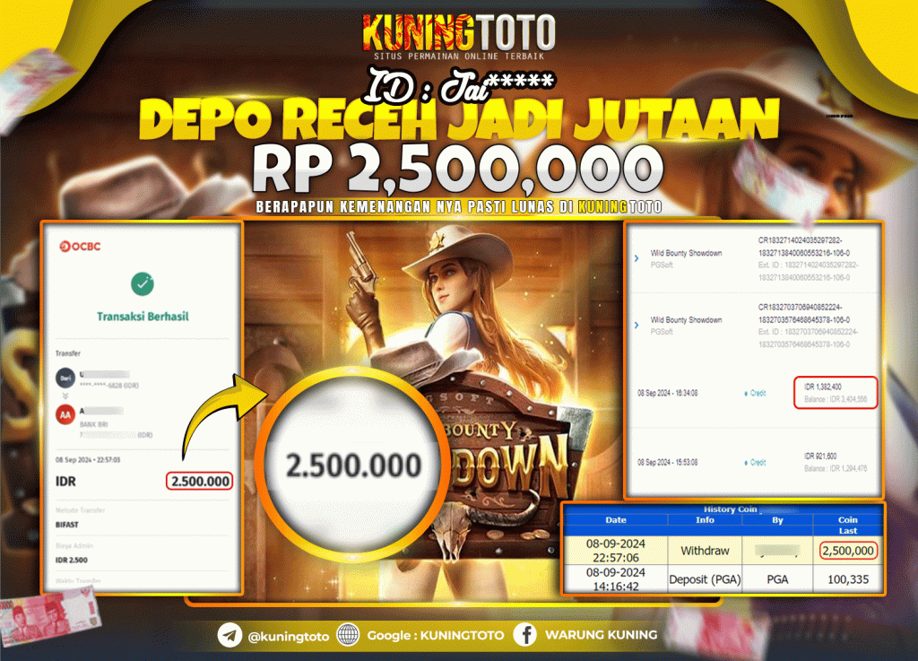 Bukti JP Slot Kuning toto 08 September 2024 Wild Bounty Showdown