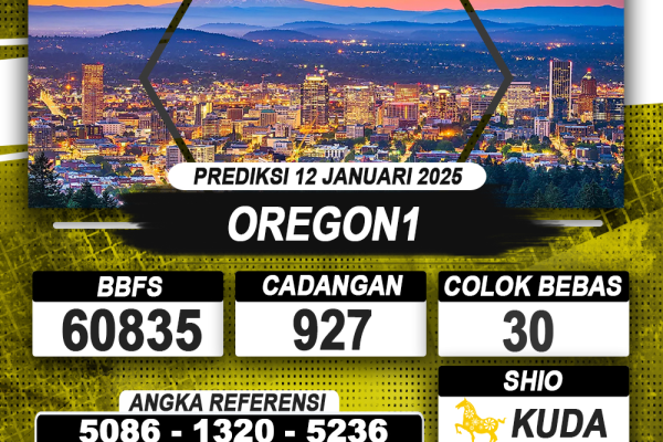 PREDIKSI OREGON1 12 JAN 2025 | PREDIKSI TOGEL KUNINGTOTO