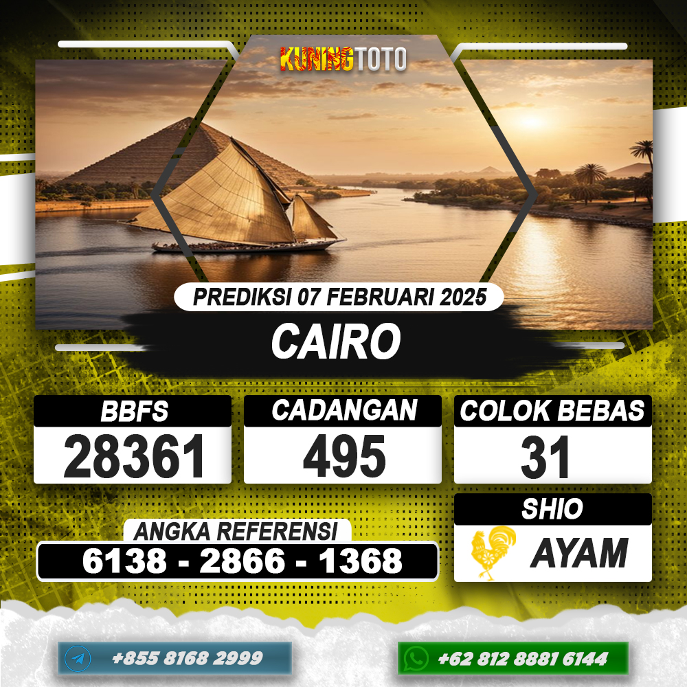 PREDIKSI CAIRO 07 FEB 2025 | PREDIKSI TOGEL KUNINGTOTO