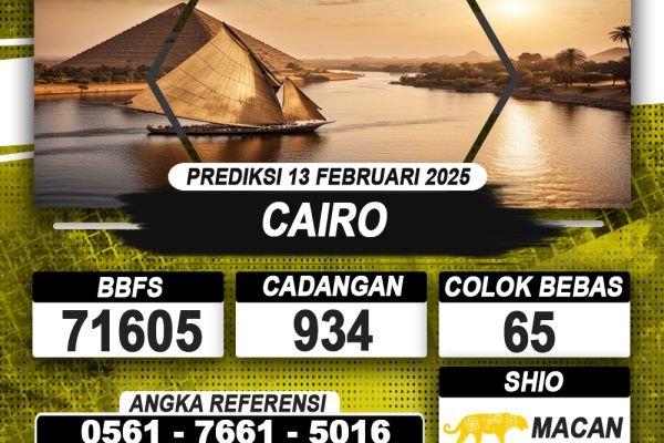 PREDIKSI CAIRO 13 FEB 2025 | PREDIKSI TOGEL KUNINGTOTO